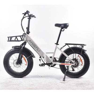 China Aluminum alloy 20 inch fat tire rear motor city foldable electric bike with lithium battery for sale