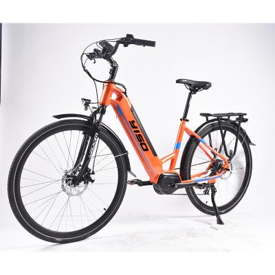 China 750W 48V Battery USA Canada Market Mid Drive Electric Motor Aluminum 17AH Hidden Bike for sale