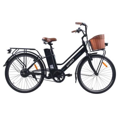 China Aluminum alloy factory good quality cheap 26 inch city ebike for lady 36V250/350W for sale