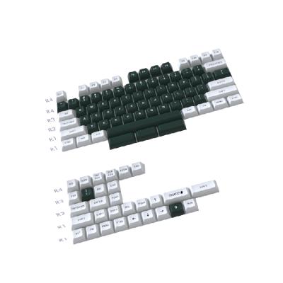 China 2021 Newcomer Spherical Exterior SIKAKEYB 60% 75% 80% 61 64 68 84 Double Keys Mechanical Keyboard PBT Pulled Keycap Gray Green White for sale