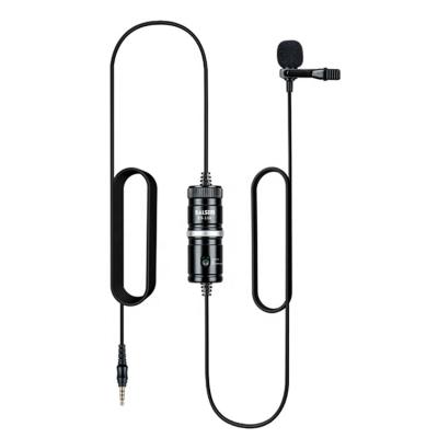 China Collar Mic Condenser Mobile Microphone EALSEM Mini Portable Tie Clip Lapel Microphone Lavalier Lavalier Wired Microphone for sale