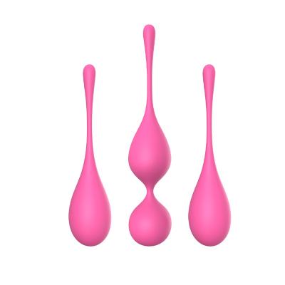 China SILICONE Vaginal Balls Kegel Exercise Weights Silicone Kegel Exercise Balls Squeezing Ben Wa Balls for Beginners and Advanced Recommend for sale