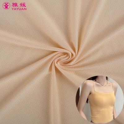 China Stretch knitting matte elastic with 80 spandex 20 nylon ultra thin mesh fabric for tank top panties sportswear for sale