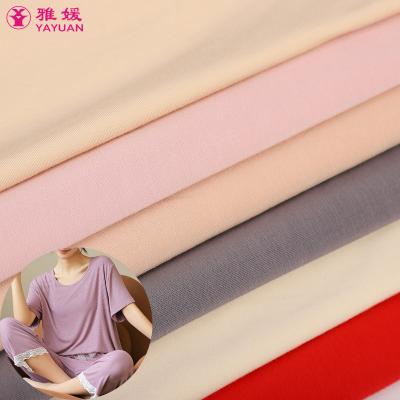 China Custom Fabric 60S 93% 7% Modal Spandex Smooth Soft Micro Tank Top Stretch Knit Bras Briefs Pajamas Underwear Fabric for sale