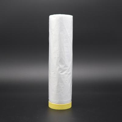 China Factory pre-taped protective film waterproof dustproof plastic paint decoration furniture masking film for sale