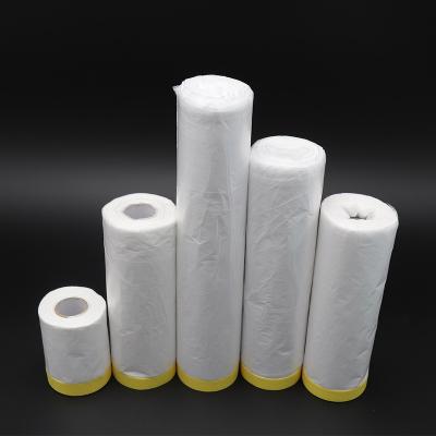 China Waterproof masking paper tape film for home decoration and protective industrial paint film for sale