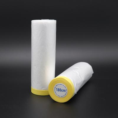 China New waterproof paint masking plastic sheet for furniture paint and window masking film for sale