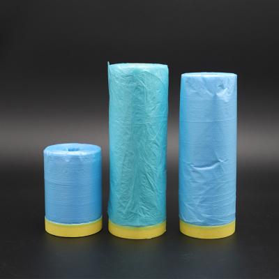 China Waterproof Car Paint Protection Dust Free Sample Masking Film Pre-taped Tape For Painting Cars for sale