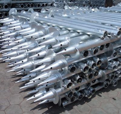 China Solar Power Load Capacity High Level Barrier Spiral Ground Anchor Helical Screw Piles Manufacturer for sale