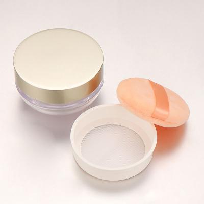 China Recyclable Empty Clear Makeup 30ml Container Loose Powder Case With Lid for sale