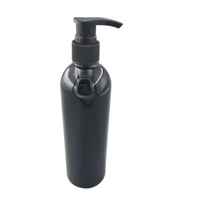 China BEAUTY PACKAGING 250ml 500ml 750ml black empty shampoo bottle PET plastic bottle with pump for sale