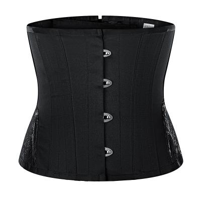 China 5 buckles Height 28CM Slimming Belt 14 Steel Boned Waist Trainer Wrap High Compression Weight Loss Wrap Waist Trainer Corset for sale