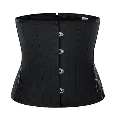 China Polyester 14 steel bones 4 Buckle Tummy Tuck Shapewear Waist Corset Luxury Shapewear For Women for sale