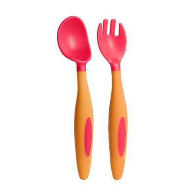 China BPA Free Factory Wholesale Safety PP Forming Baby Fork And Spoon for sale