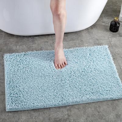 China Factory Direct Sales Washable Soft Microfiber Chenille Noodle Anti Slip Absorbent Bath Mat for sale