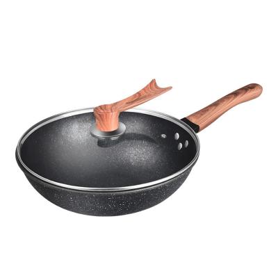 China Sustainable High Temperature Non-Stick Pan Ceramic Coating Copper Aluminum Frying Pan With Lid for sale