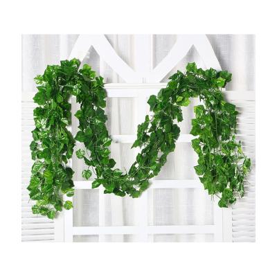 China High Quality Eco-friendly Artificial Ivy Leaf Plants Vine Garden Office Wedding Wall Decor Hanging Garland Artificial Flowers Home Kitchen for sale