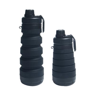 China Viable Hot Sale Travel Gym Camping Hiking Reuseable Collapsible Collapsible Silicone Water Bottle for sale