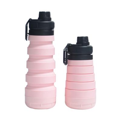 China Factory price outdoor sports water bottle silicone folding sustainable travel portable collapsible water bottle for sale