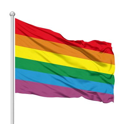 China Wholesale Outdoor Indoor Free Pride Flag Cheerful 8 Color Logo Design 3x5ft Rainbow Health Care Institutes Polyester Custom Flags 90x150cm for sale