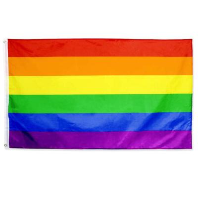 China Health Care Institutes Wholesale Printed Polyester Fabric Lgbt Rainbow Flags Pride Apparel 3x5 Rainbow Flag Cheap Flying Gay Outdoor Gay Flag for sale