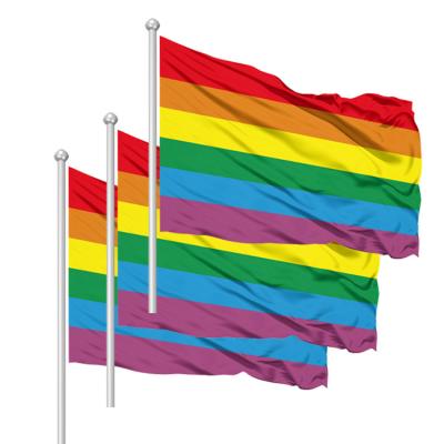 China Gay Pride Healthcare Institutes 90x150cm Polyester Rainbow Flag Wholesale Gay Rainbow Flags 3x5ft Pride Banners for sale