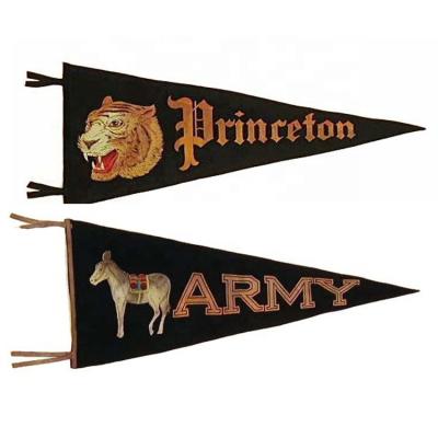 China Cheap Custom Printing Pennant Football Club Souvenir Soccer Felt Flag Team Sports Fans Pennant Flags Health Care Institutes for sale