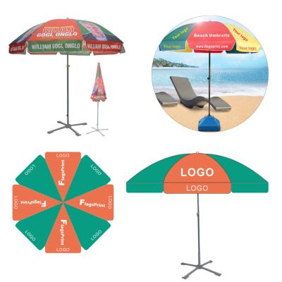 China Healthcare Institutes Logo Advertising Sun Umbrella Patio Umbrella Custom Outdoor Beach Umbrella for sale