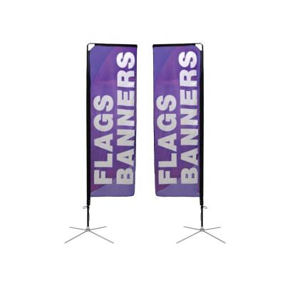 China Outdoor Advertising Promotional L Shape Healthcare Institutes Flag Pole , L Shaped Double Sided Digital Printing Custom Rectangle Flags for sale