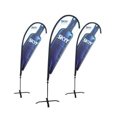 China Wholesale Single Cafe Double Sided Digital Printing Outdoor Custom Flagpole Teardrop Banner, Cheap Advertising Beach Flags For Sale for sale