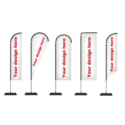 China Health care institute factory promotion polyester outdoor advertising banner custom teardrop feather flag for sale