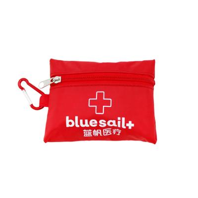 China 70D Fabric First Aid Kit Outdoor Home Red Storage Bag Custom Logo Medicine Organizer Pouch Student Training Household Travel for sale