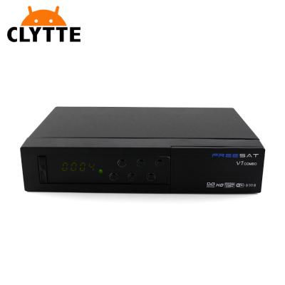 China Clytte Freesat V7 dvb-t2 dvb-s2 Satellite TV Combo Receiver with PowerVu Biss Key CCAM Newam Youtube USB Wifi V7 Set Top Box Combo for sale