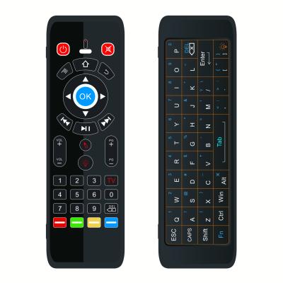 China Excellent Design CLYTTE T16 2.4G T16 MIC Input Wireless Backlit Air Mouse Outdoor With Full Touch QWERTY Keyboard For Android TV Box Voice for sale