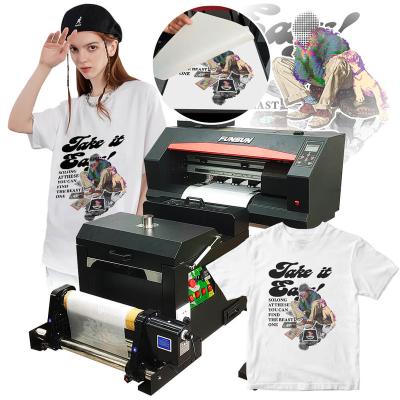 China Funsun DTF Automatic T-shirt Printer Single Head XP600 Printer 30cm DTF Printing Machine For Hotels With Shake Powder Machine for sale