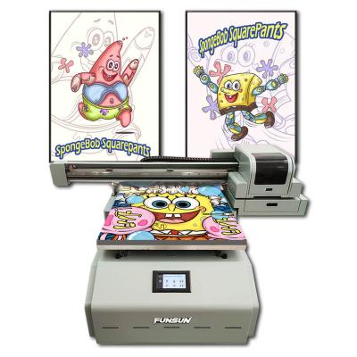 China Hotels Funsun A1 Printer Glass Phone Case UV Printing Machine with 3 Heads DX8 for sale