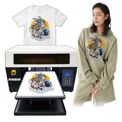 China Hot Selling Hotels Funsun 2021 DTG Printer T-shirt Printing Machine For Hoodie Canvas Sweater for sale