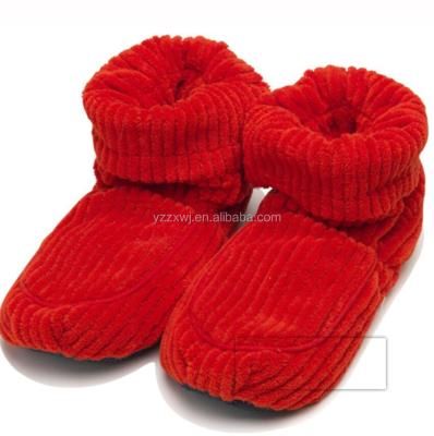 China Other Red Color Microwave Slipper Rejects Plush Microwave Socks Warm Custom Microwave Slippers Warm Slippers for sale