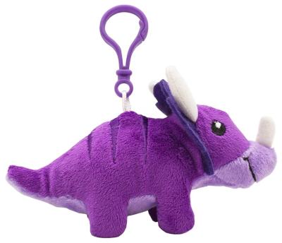 China Custom Promotional Key Ring Triceratops Plush Dinosaur Triceratops Plush Stuffed Dinosaur Plush Key Chain Small for sale