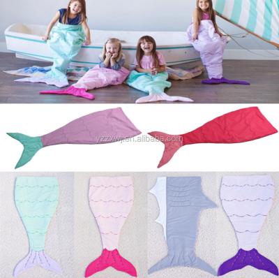 China Free Sample Mermaid Tail Blanket Kids PORTABLE Mermaid Tail Blanket for sale