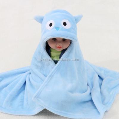 China Free Sample Baby Fannel Baby Blanket Cheap Plush Covering High Quality PORTABLE Blanket Cute Owl Blanket For Baby for sale