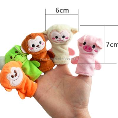 China For Kids Children Hand Puppet Custom Lovely Animal All Kinds Of Animals Figger Puppet Monkey Duck Panda Rabbit Pig Frog Finger Puppet for sale