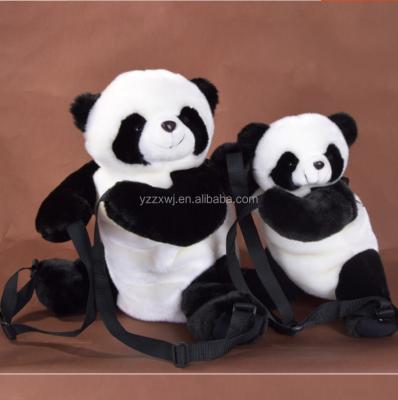 China Free Sample Waterproof Plush Panda Bag Plush Toys Animal Backpack For Kids Stuffed Soft Panda Shaped Plush Backpacks for sale