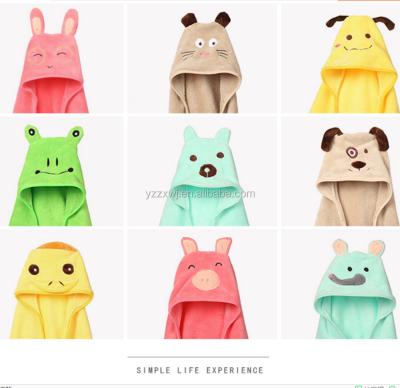 China Free sample PORTABLE kinds of frog bee duck dog eldphant towel for baby hooded animal towel for sale kids hooded animal towels for sale