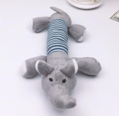 China Free Sample Viable Plush Elephant Pet Toys For Dogs Pet Soft Squeaky Toy For Dogs Pet Stuffed Soft Toys for sale