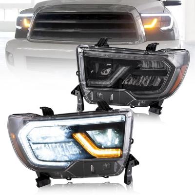 China Turning lights and brake lights are full symmetrical LED headlights for 2007-2013 Toyota Tundra Redwood 2008-2017 head lamp for sale