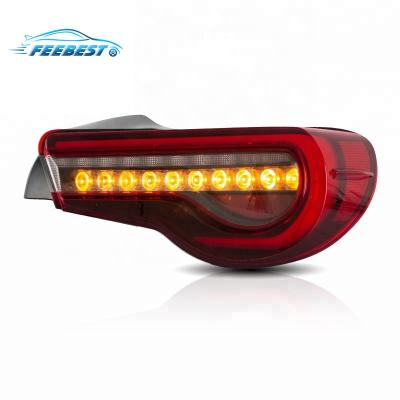 China Turning Lights And Brake Lights Are Symmetrical LED Tail Lights For Toyota GT86 2013-UP Rear Lamp Red Smoked With Dynamic LED Car Accessories Manufacturer Wholesales for sale