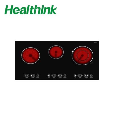 China Stainless Steel Electric Induction Cooktop / Infrared / Ceramic Cooker Hob With 3 Burners for sale