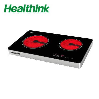 China Factory Supply 2 Burners Electric Heater Multi Hot Plate Cooking Direct Far Infrared Ceramic Cooker for sale