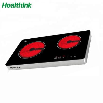 China Multi Cooking Hot Sale Easy Cook Double Burner Infrared Ceramic Cooker Price for sale